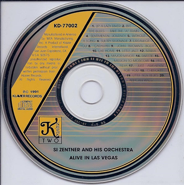 Si Zentner & His Orchestra* : Alive In Las Vegas (CD, Album)