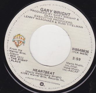 Gary Wright : Heartbeat / Comin' Apart (7", Single)