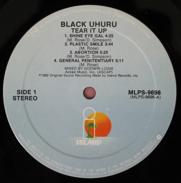 Black Uhuru : Tear It Up - Live (LP, Album)
