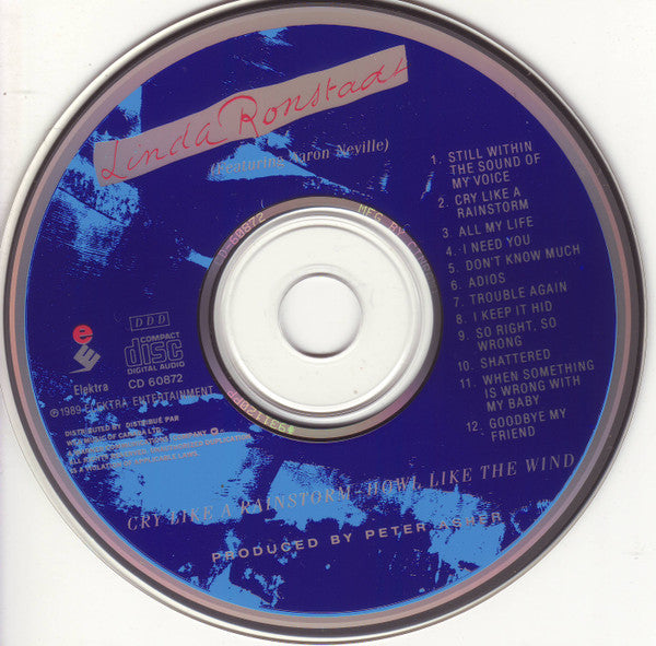 Linda Ronstadt Featuring Aaron Neville : Cry Like A Rainstorm - Howl Like The Wind (CD, Album)