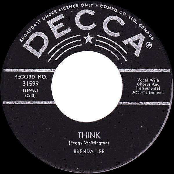 Brenda Lee : The Waiting Game / Think (7", Single)