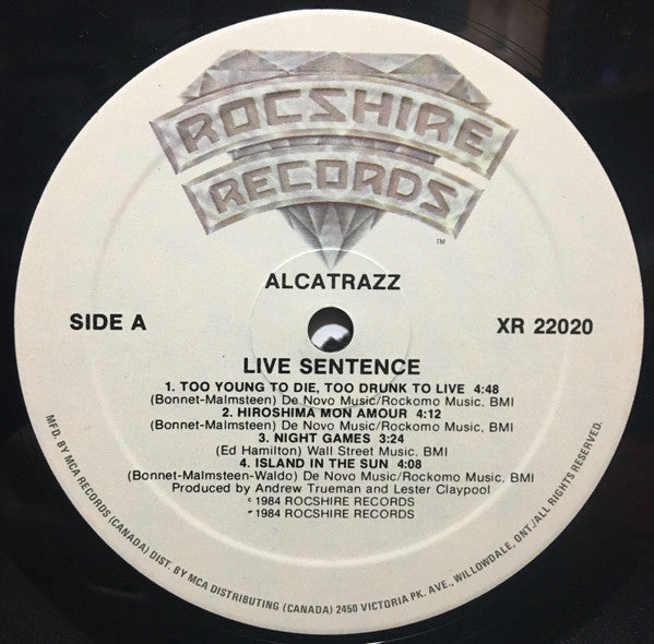 Alcatrazz : Live Sentence - No Parole From Rock 'n' Roll (LP, Album)