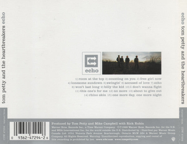 Tom Petty And The Heartbreakers : Echo (CD, Album, RM)