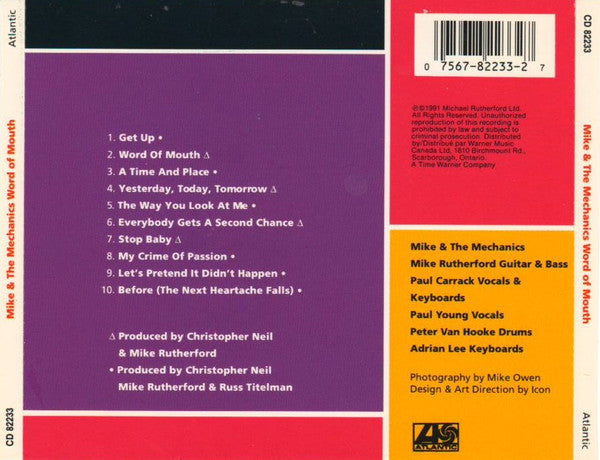 Mike & The Mechanics : Word Of Mouth (CD, Album)