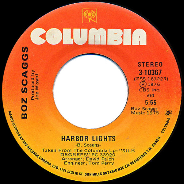 Boz Scaggs : Lowdown / Harbor Lights (7", Single)