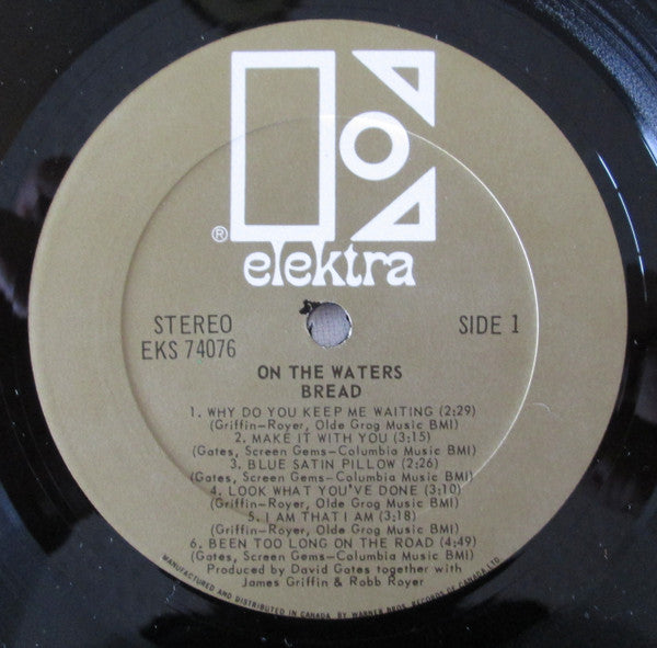 Bread : On The Waters (LP, Album, Gol)