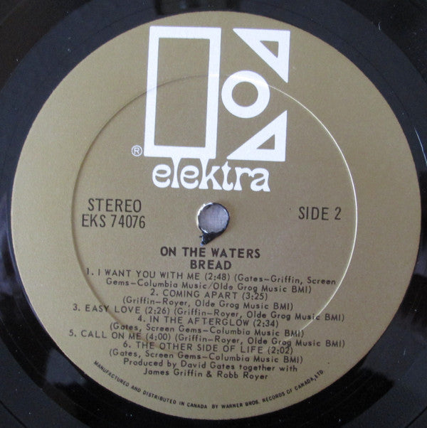 Bread : On The Waters (LP, Album, Gol)