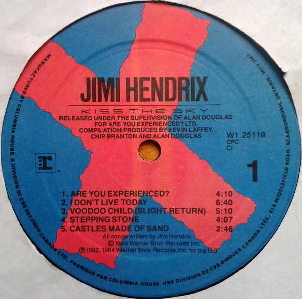 Jimi Hendrix : Kiss The Sky (LP, Comp, Club)