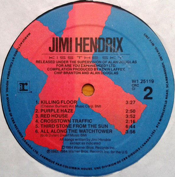 Jimi Hendrix : Kiss The Sky (LP, Comp, Club)