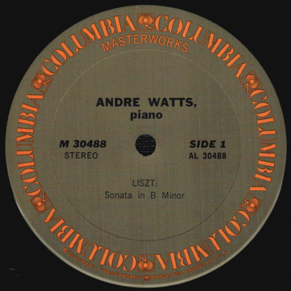 Andre Watts* Plays Liszt* : Sonata In B Minor / The Six Paganini Etudes (LP, Album)