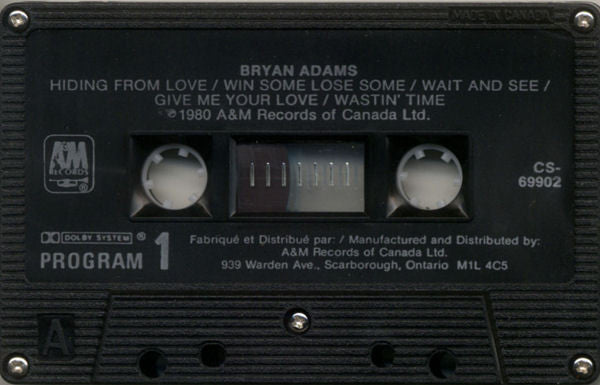 Bryan Adams : Bryan Adams (Cass, Album, RE, Dol)