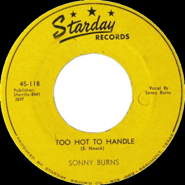 Sonny Burns : Powder And Paint / Too Hot To Handle (7", Single)