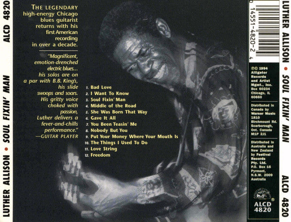 Luther Allison : Soul Fixin' Man (CD, Album)