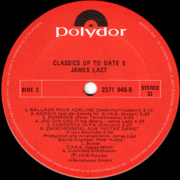 Orchester James Last : Classics Up To Date 5 (LP, Album)