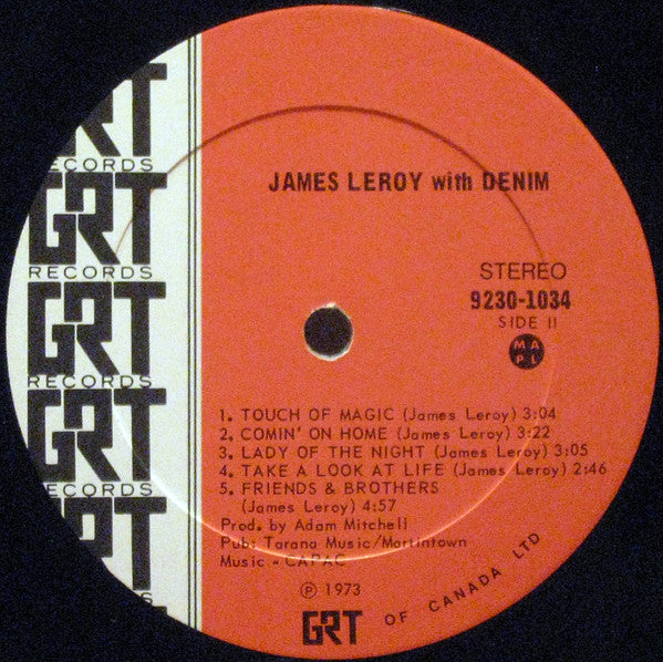 James Leroy (2) With Denim (10) : James Leroy With Denim (LP, Album, Gat)