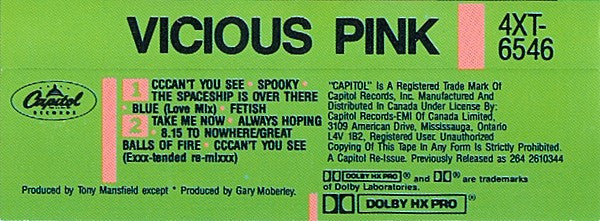 Vicious Pink : Vicious Pink (Cass, Comp)