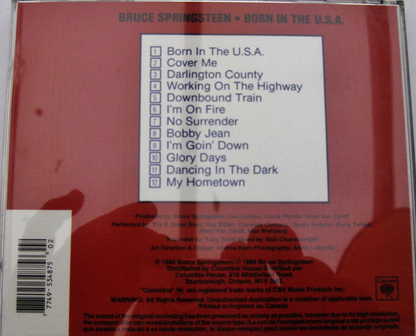 Bruce Springsteen : Born In The USA (CD, Album, Club)