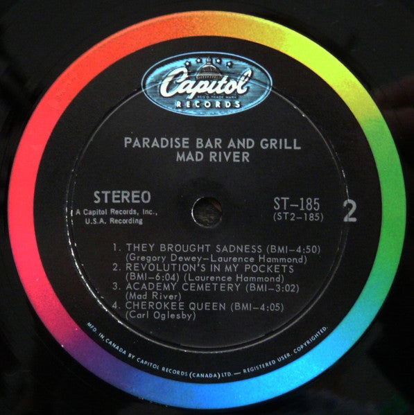 Mad River (2) : Paradise Bar And Grill (LP, Album)