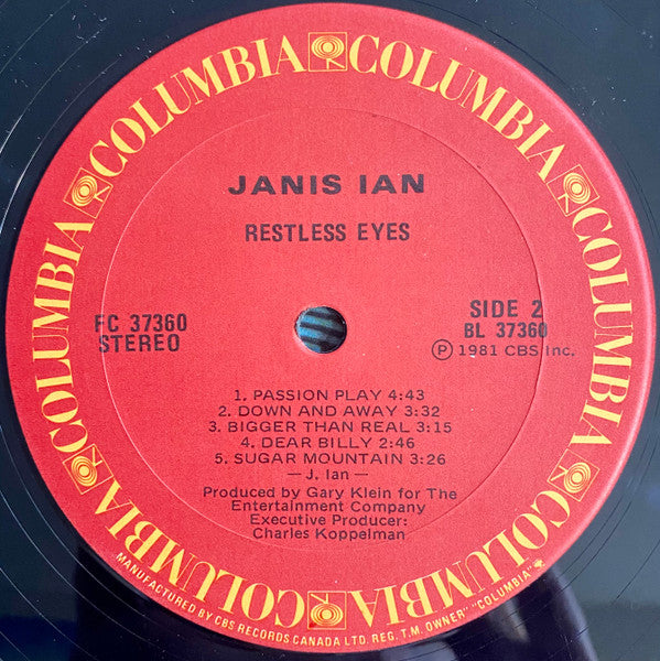 Janis Ian : Restless Eyes (LP, Album)