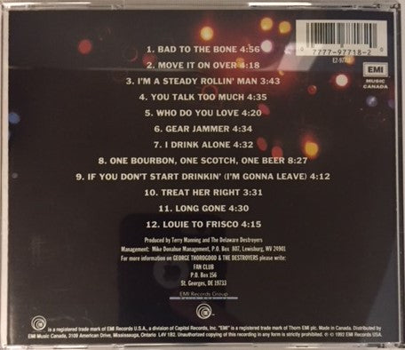 George Thorogood & The Destroyers : The Baddest Of George Thorogood And The Destroyers (CD, Comp, RE)