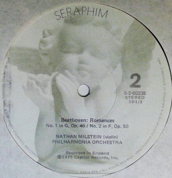 Karl Goldmark / Ludwig van Beethoven - Nathan Milstein, Harry Blech, Philharmonia Orchestra : Violin Concerto In A Minor / The Two Romances (LP)
