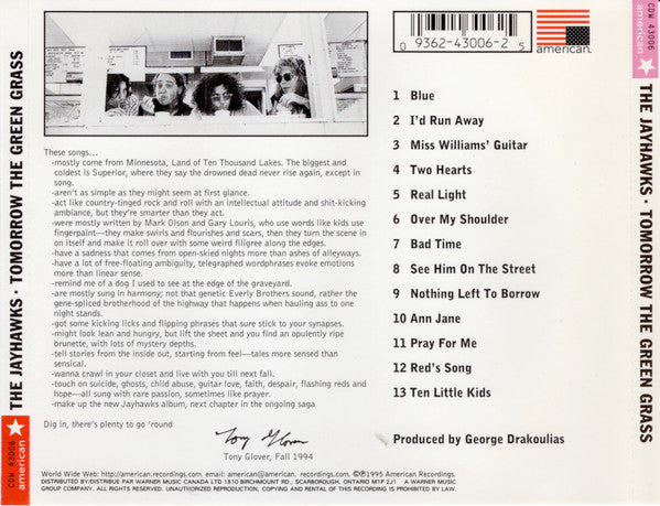 The Jayhawks : Tomorrow The Green Grass (CD, Album)