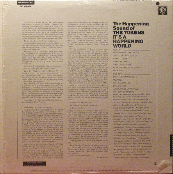 The Tokens : It's A Happening World (LP, Album, Mono)