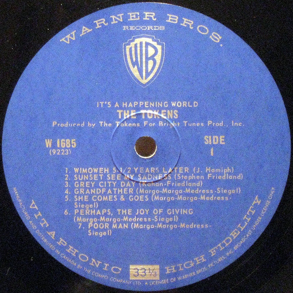 The Tokens : It's A Happening World (LP, Album, Mono)