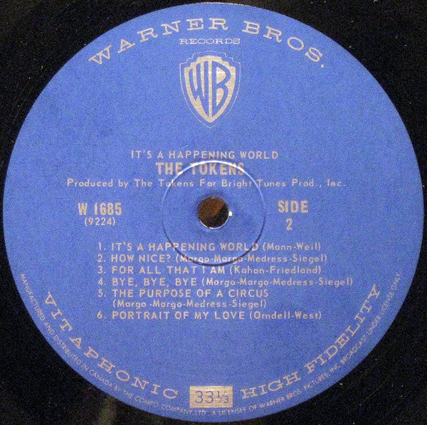 The Tokens : It's A Happening World (LP, Album, Mono)