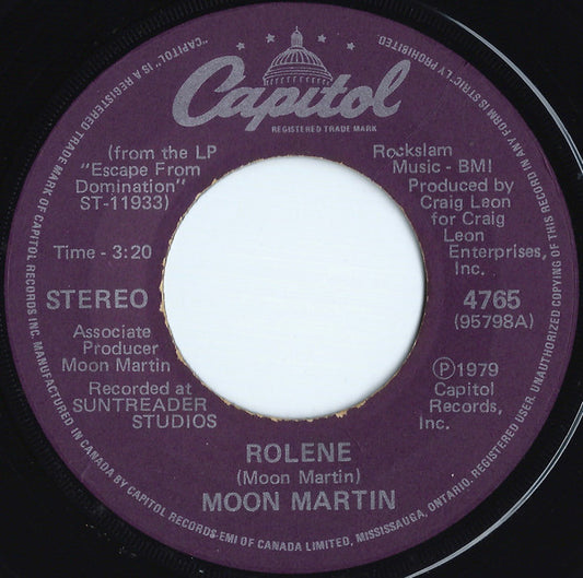 Moon Martin : Rolene / Dangerous (7", Single)