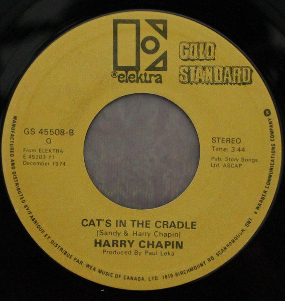 Harry Chapin : Taxi / Cat's In The Cradle (7", Single)