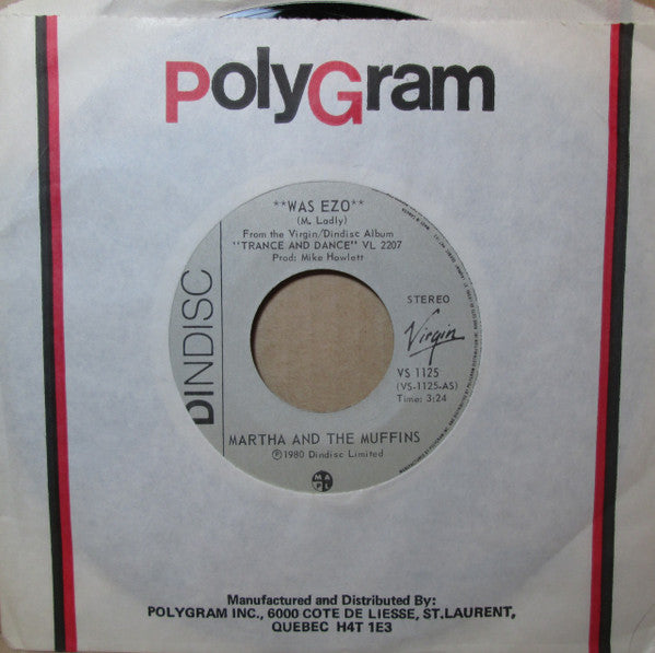 Martha And The Muffins : Was Ezo (7", Single)