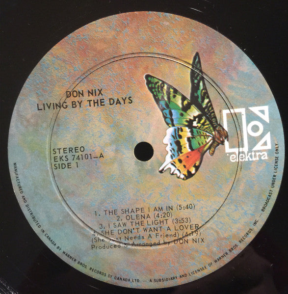 Don Nix : Living By The Days (LP, Album)