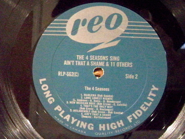 The Four Seasons : The 4 Seasons Sing Ain't That A Shame And 11 Others (LP, Album, Mono)