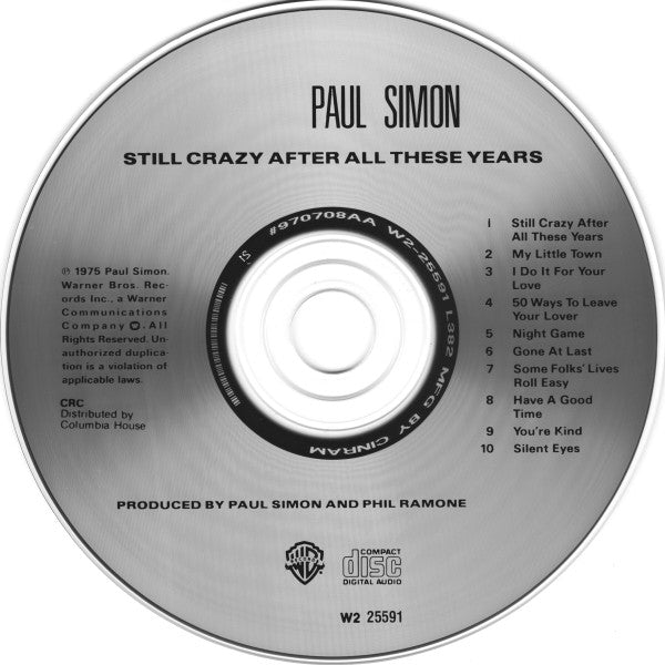 Paul Simon : Still Crazy After All These Years (CD, Album, Club)