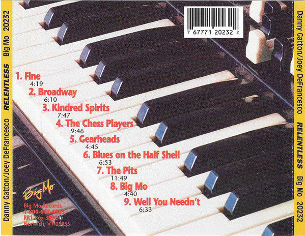 Danny Gatton, Joey DeFrancesco : Relentless (CD, Album)