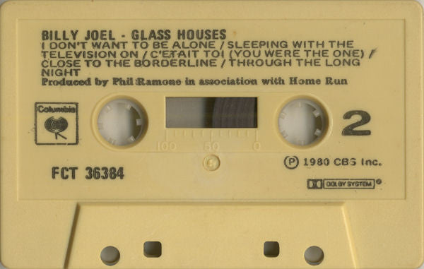 Billy Joel : Glass Houses (Cass, Album)