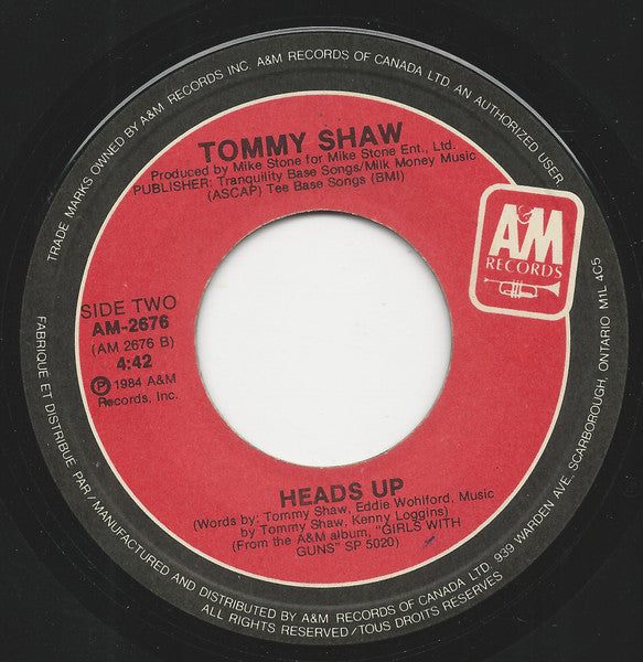 Tommy Shaw : Girls With Guns (7", Single)