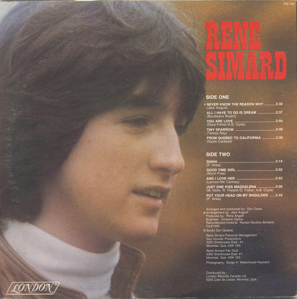 René Simard : Never Know The Reason Why (LP)