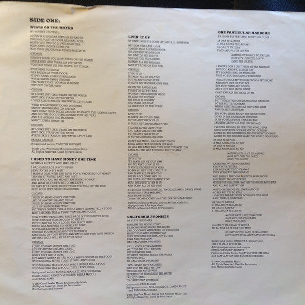 Jimmy Buffett : One Particular Harbour (LP, Album)