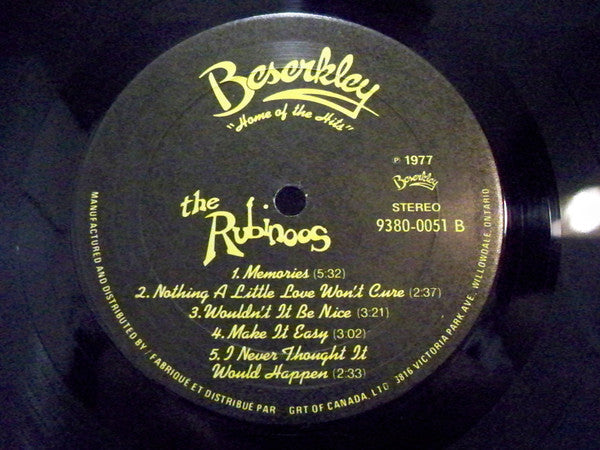 The Rubinoos : The Rubinoos (LP, Album)