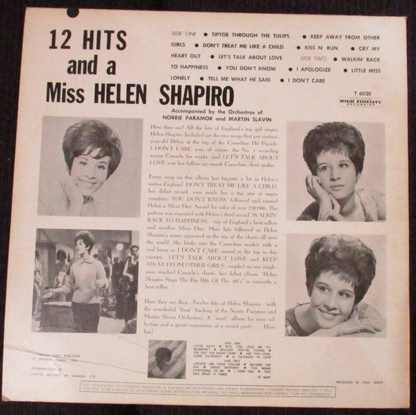 Helen Shapiro : 12 Hits And A Miss (LP, Album)