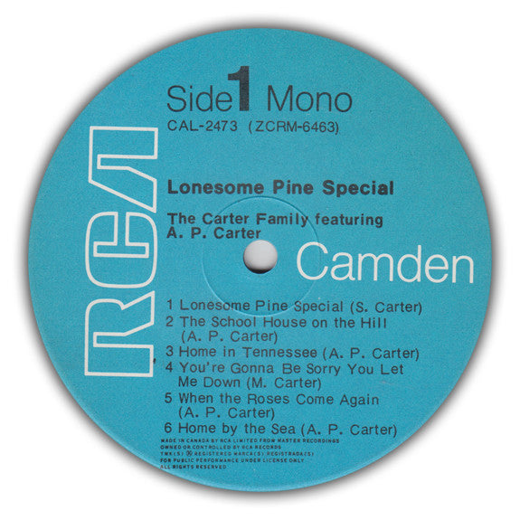 The Carter Family Featuring A. P. Carter : Lonesome Pine Special (LP, Comp, Mono, RM)