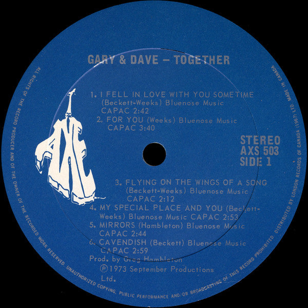 Gary & Dave : Together (LP, Album)