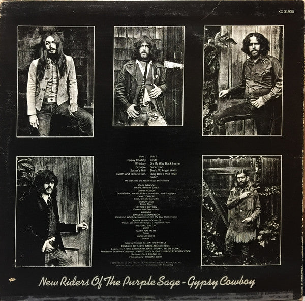 New Riders Of The Purple Sage : Gypsy Cowboy (LP, Album)