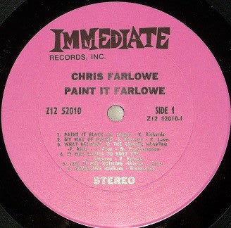 Chris Farlowe : Paint It Farlowe (LP, Album)