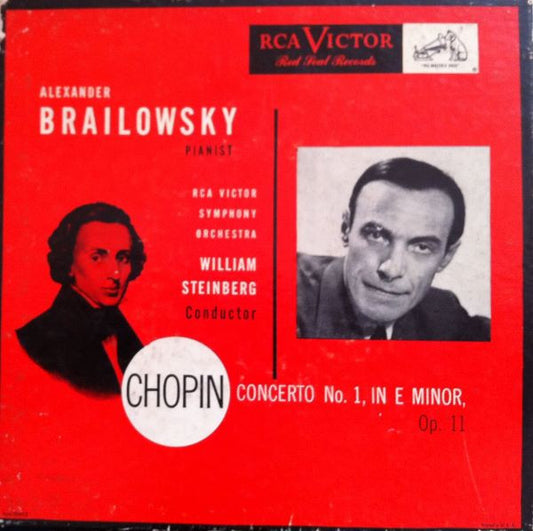 Frédéric Chopin - Alexander Brailowsky, RCA Victor Symphony Orchestra, William Steinberg : Concerto No. 1, In E Minor, Op. 11 (4x7", Album, Red + Box)