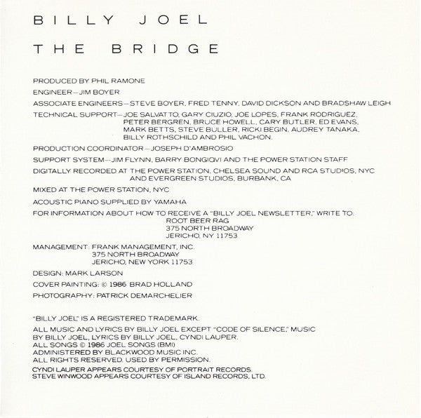 Billy Joel : The Bridge (CD, Album)