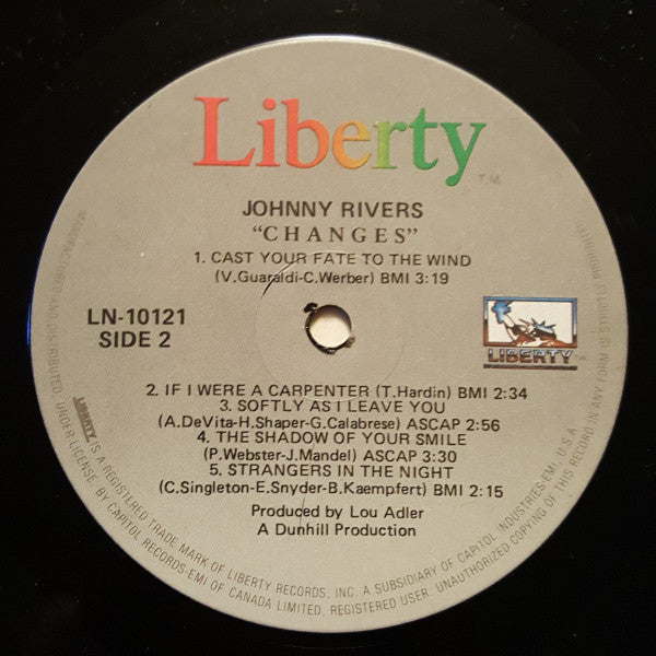 Johnny Rivers : Changes (LP, Album, RE)