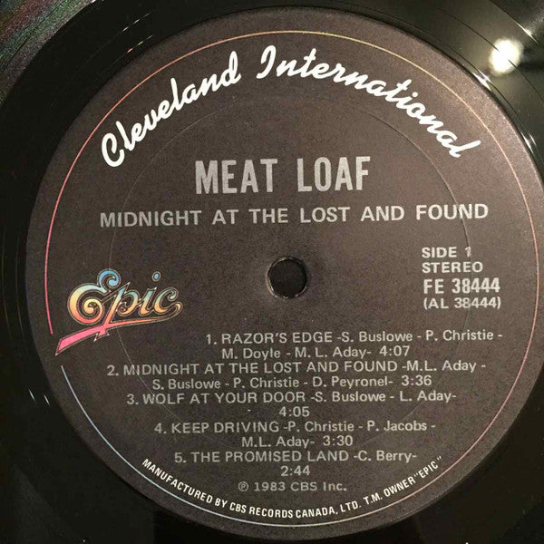 Meat Loaf : Midnight At The Lost And Found (LP, Album)